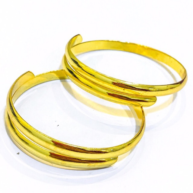 gelang kabel pipih viral Lapis Emas 24krt Crum Emas Muda 18gram gelang Cewek Replika Premium Gold