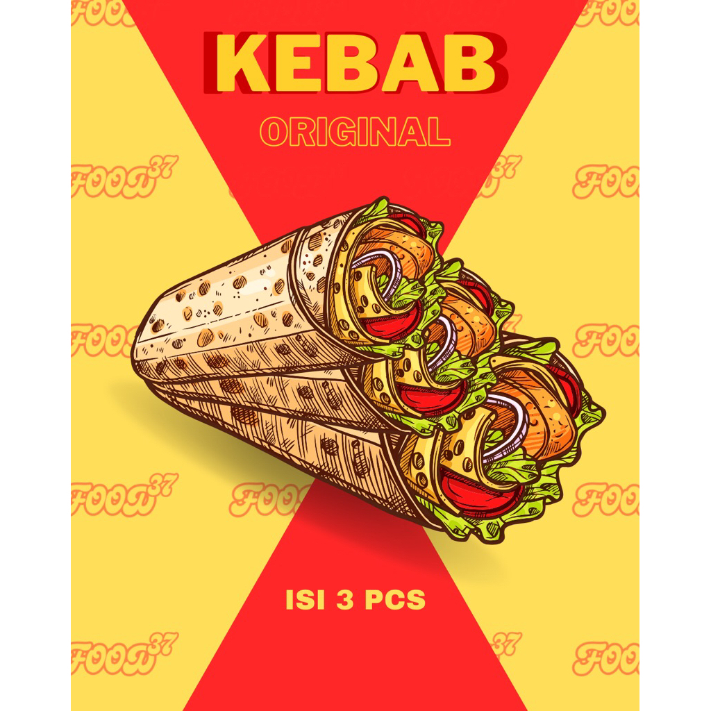 

Kebab Original Daging Melimpah 3pcs Kenyang & Enak. Frozen Food