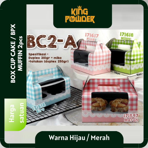 Box Cup Cake / Box Puding | Kotak Muffin | Dus Cup Cake 2pcs | Box Mini Cake