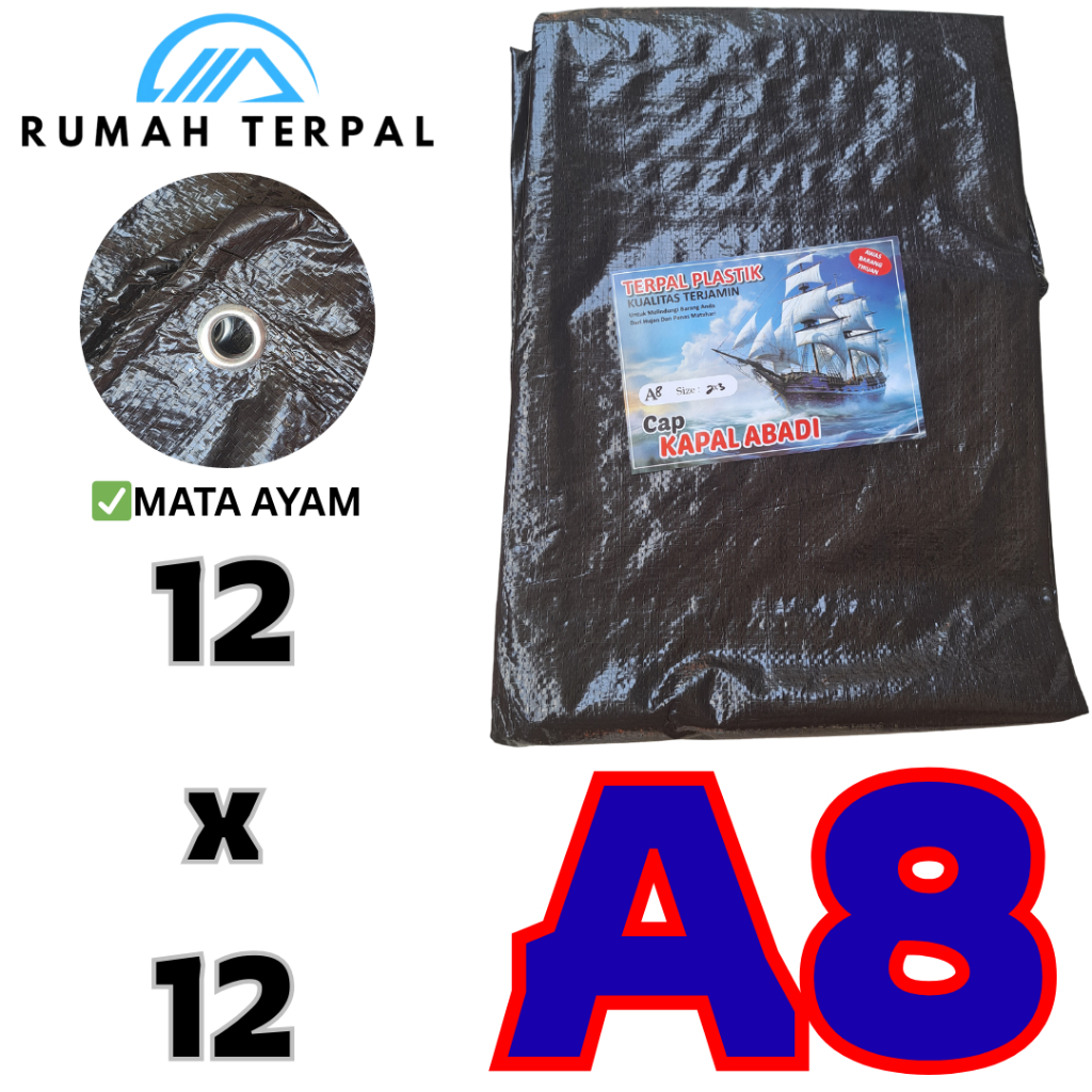 TERPAL KOREA A8 SHANGDAN CAP KAPAL TERPAL PLASTIK 12X12 SUPER TEBAL KUAT, TERPAL BAK TRUK, TERPAL AT