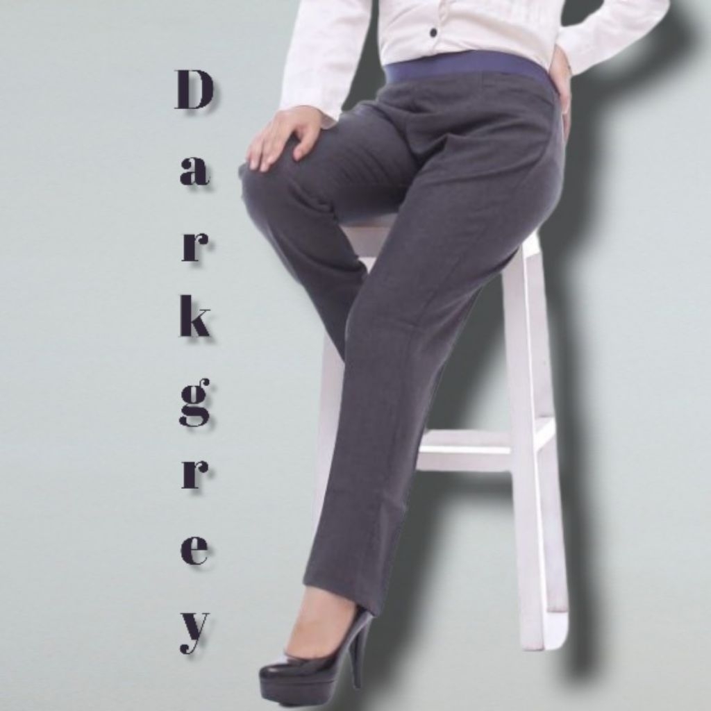 celana kerja wanita highweist pinggang karet/ celana kerja kantor wanita pinggang karet