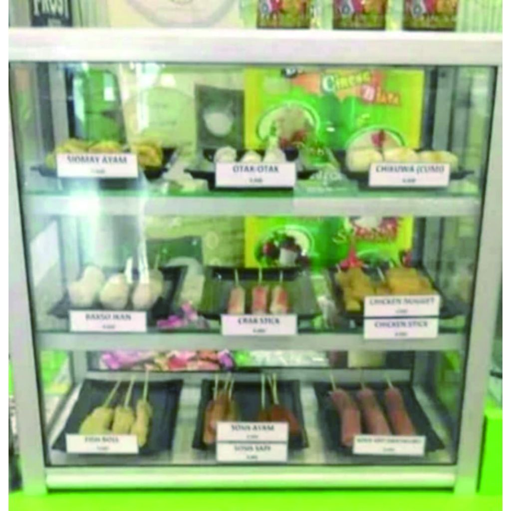 MacamKita Etalase Kaca Aluminium untuk Warung Makanan dan Minuman