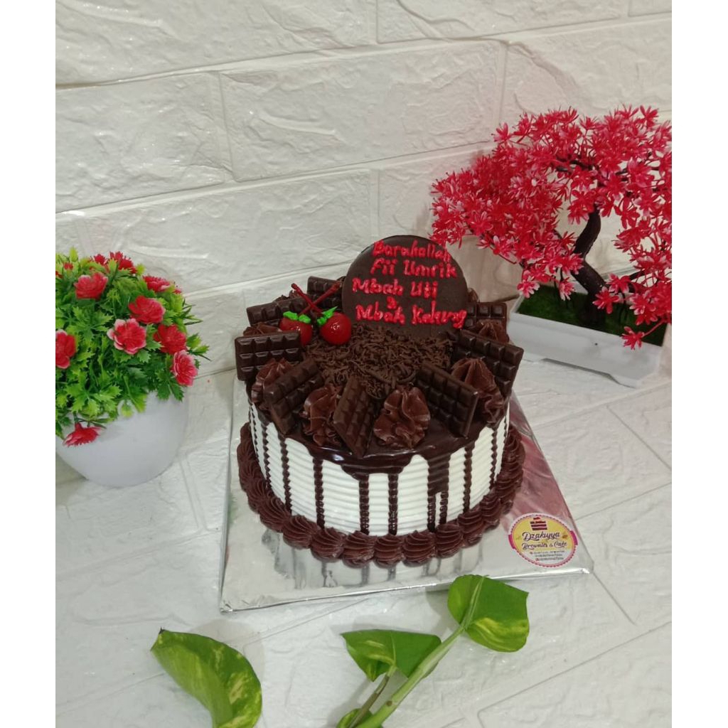 kue tart coklat // kue ultah brownies diameter 16cm