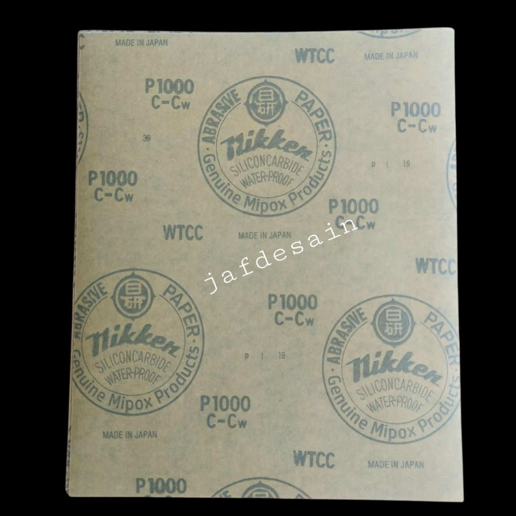 Amplas Nikken Lembaran Halus 1000 1200 1500 2000 Original Japan