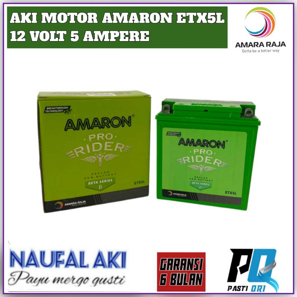 Aki Motor Yamaha Juiter Z /Vega ZR Jupiter MX Old Amaron GM5Z 3B  Aki Gel Langsung Pasang