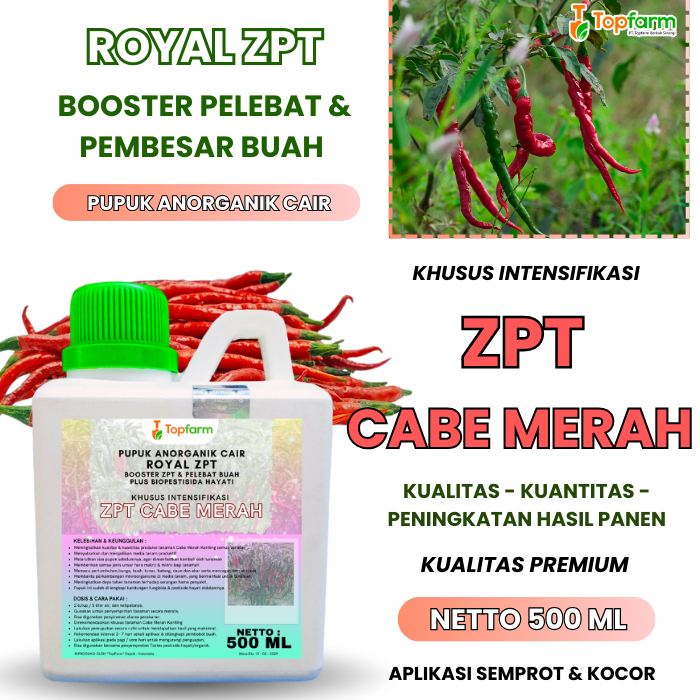 Pupuk Cabe Merah/ Pupuk Cabe Merah Cepat Besar/ Pupuk Pelebat Cabe Merah/ Pupuk ZPT Cabe Merah/ Pupu