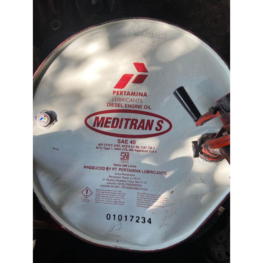 Oli Meditran S SAE 40 Pertamina Original 100% Repack Drum