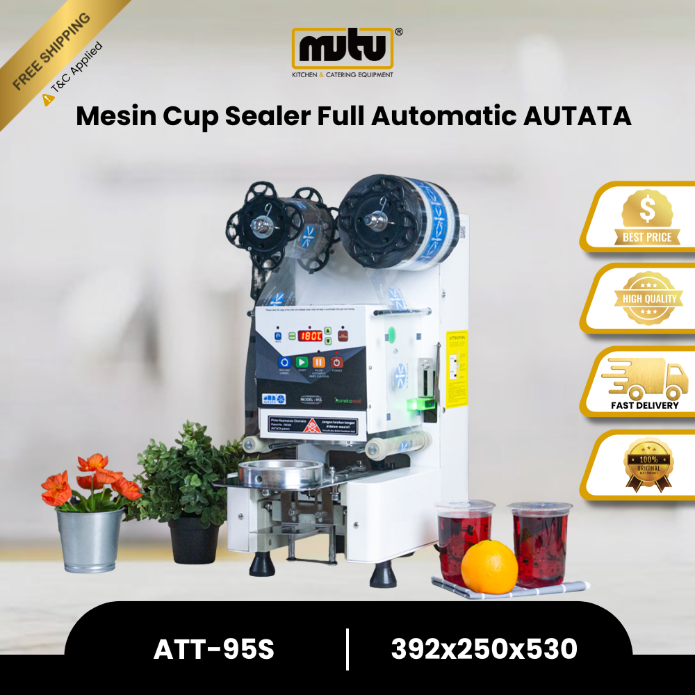 Cup Sealer Automatic Mesin Segel Press Gelas Otomatis Minuman AUTATA ATT-95S