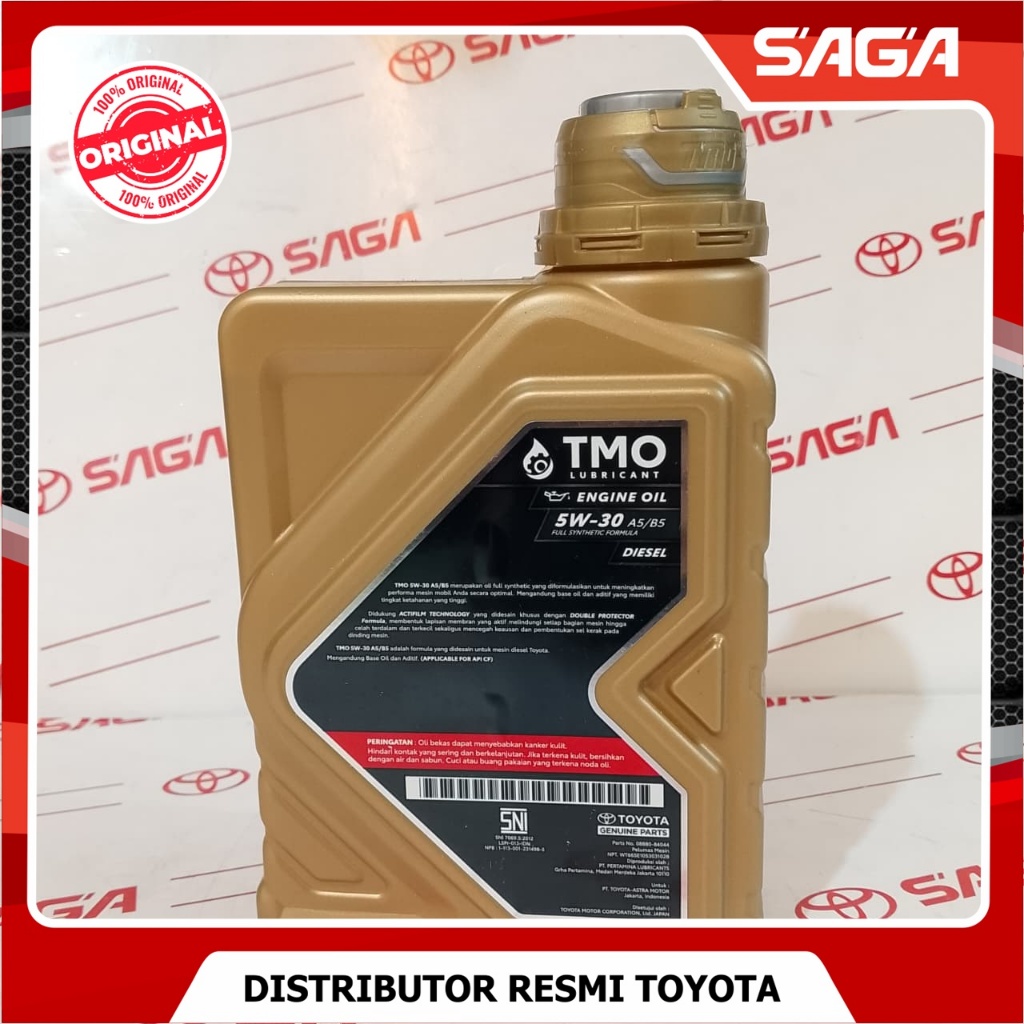 SAGA | Oli Mobil Toyota Mesin Diesel TOYOTA 5W-30 Kemasan 1 Liter 08880-84044