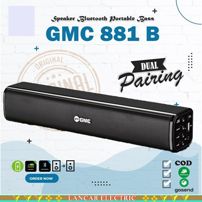 GMC Speaker Bluetooth Gede GMC-881B / GMC-881A Speaker Portable USB Memory GMC-881B Super NGEBASS