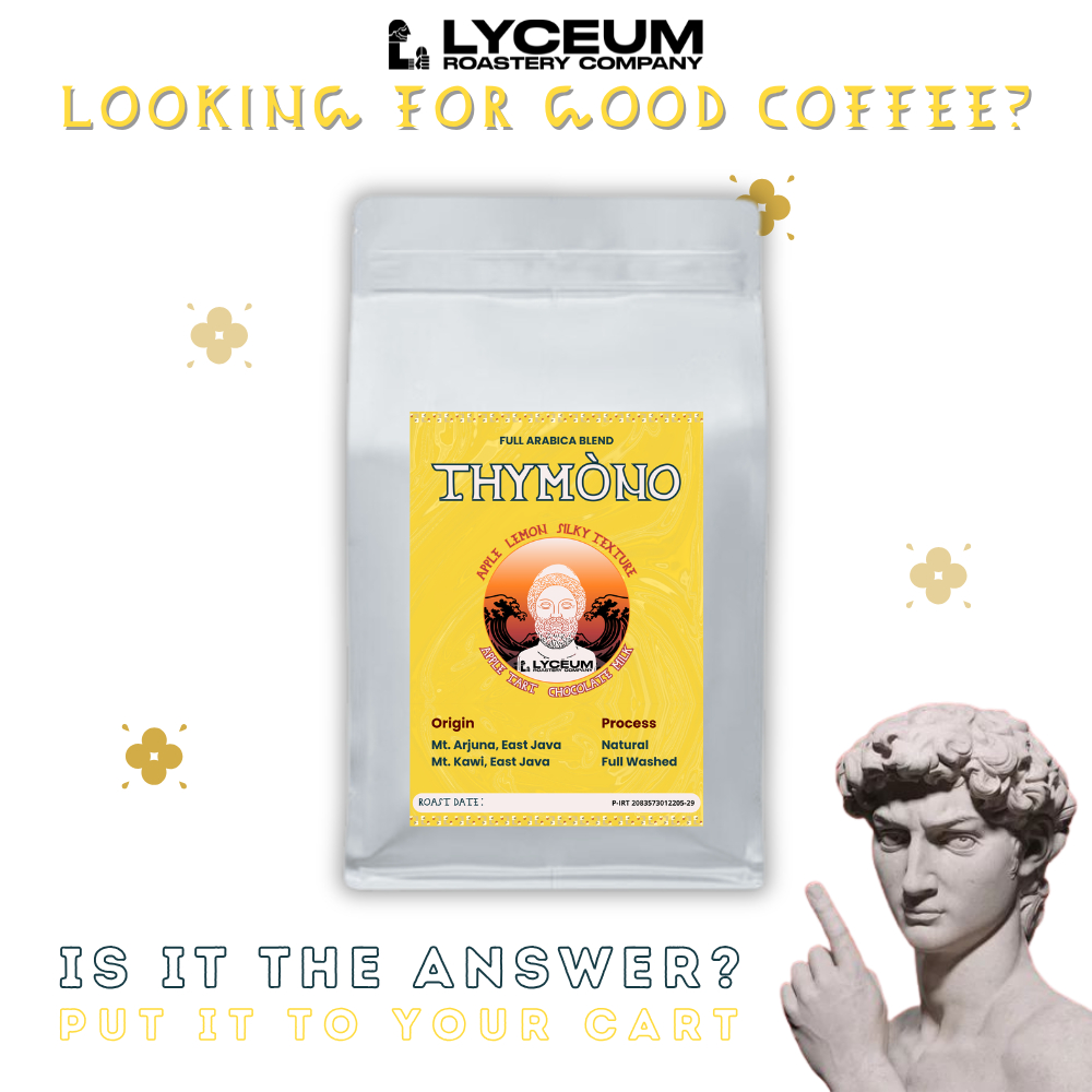 

Kopi Full Arabika Espresso Blend | Biji Kopi | Bubuk Kopi | Thymono | 1kg | Lyceum Roastery Company