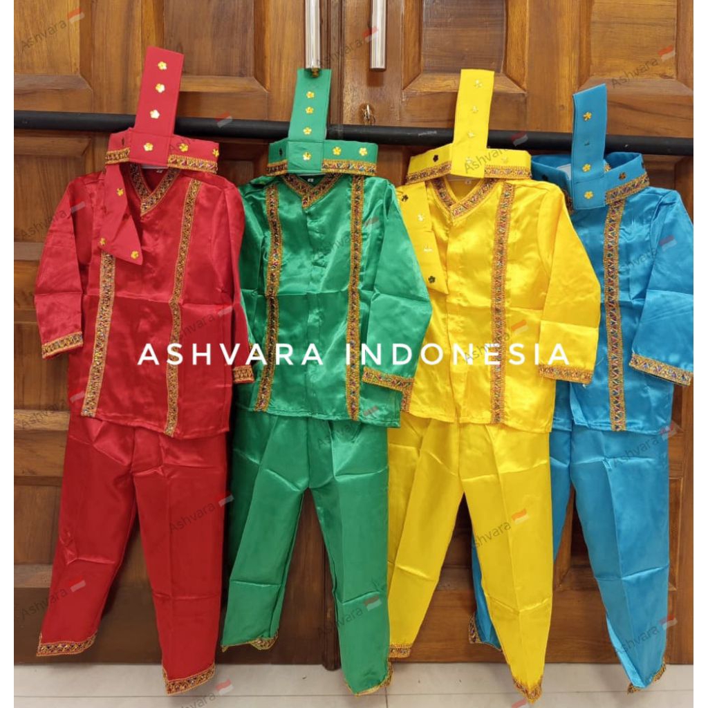 Baju Bodo /adat Makasar Laki-laki anak TK, SD