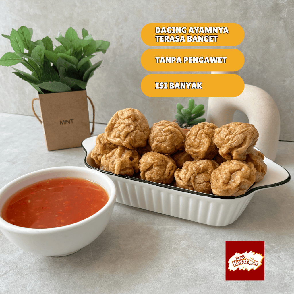 

Bakso Goreng Ayam Premium Halal Isi 10pcs Lauk Keraton
