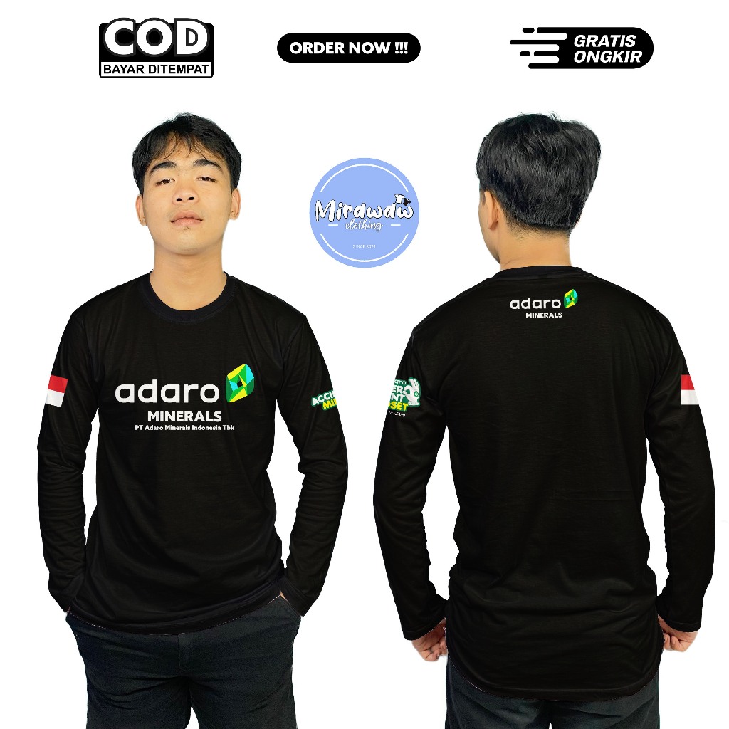 kaos Adaro MINERALS PT Adaro Minerals Indonesia Lengan Panjang Baju Distro