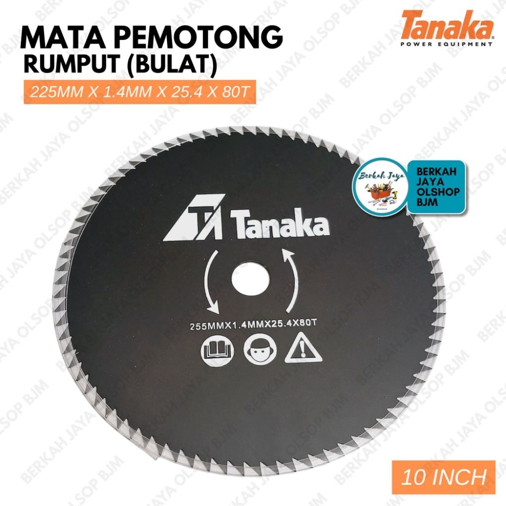 TANAKA MATA PEMOTONG RUMPUT BULAT 10" x 80T / ALAT POTONG MESIN RUMPUT 10 INCH 80T (KARDUS COKLAT)
