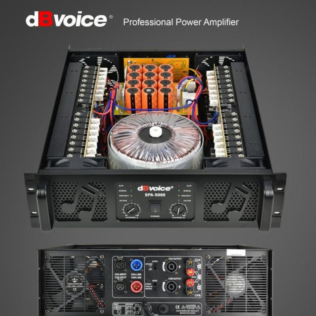 Power dBvoice SPA 5000 SPA5000 Original 2 x 2000 Watt Class GB New Amplifier