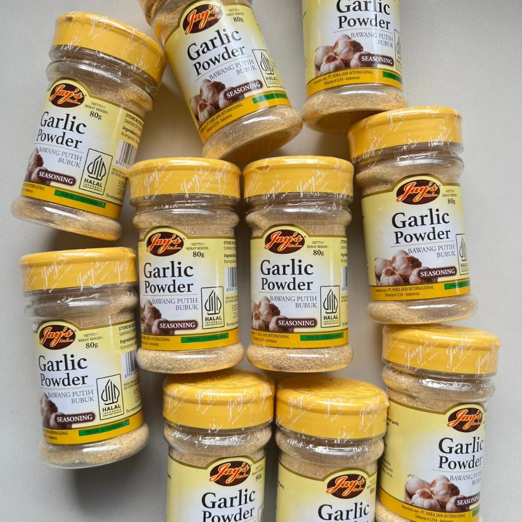 

Jays Garlic powder 80gr-NATURAL&HALAL