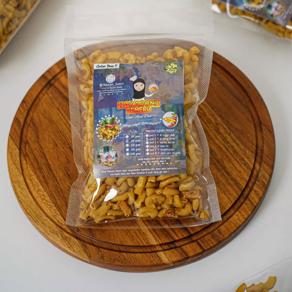 

MAKARONI SANGRAI SEMERU/SEBLAK KERING/150gr/MAKARONI TANPA MINYAK