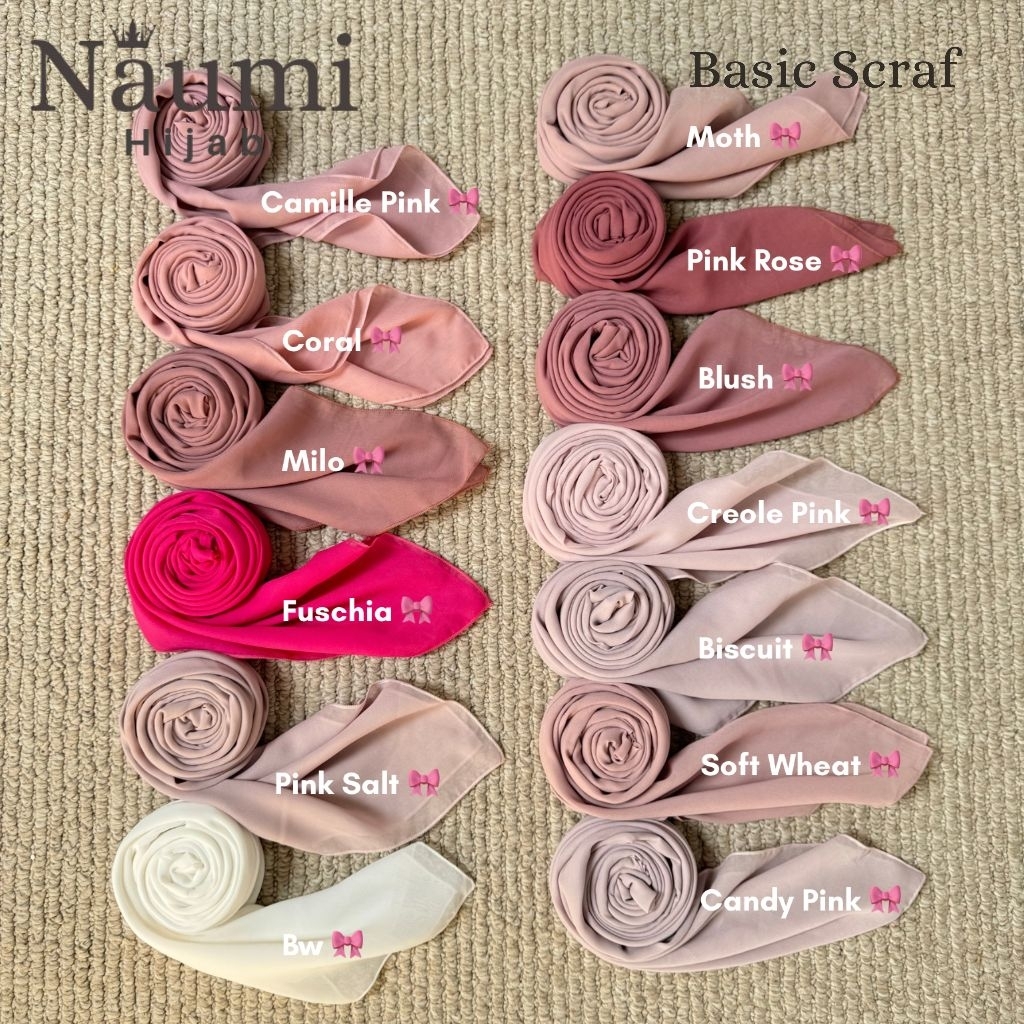 Jilbab Segi Empat Polos Basic Scarf, Polycotton Premium, Jilbab Premium