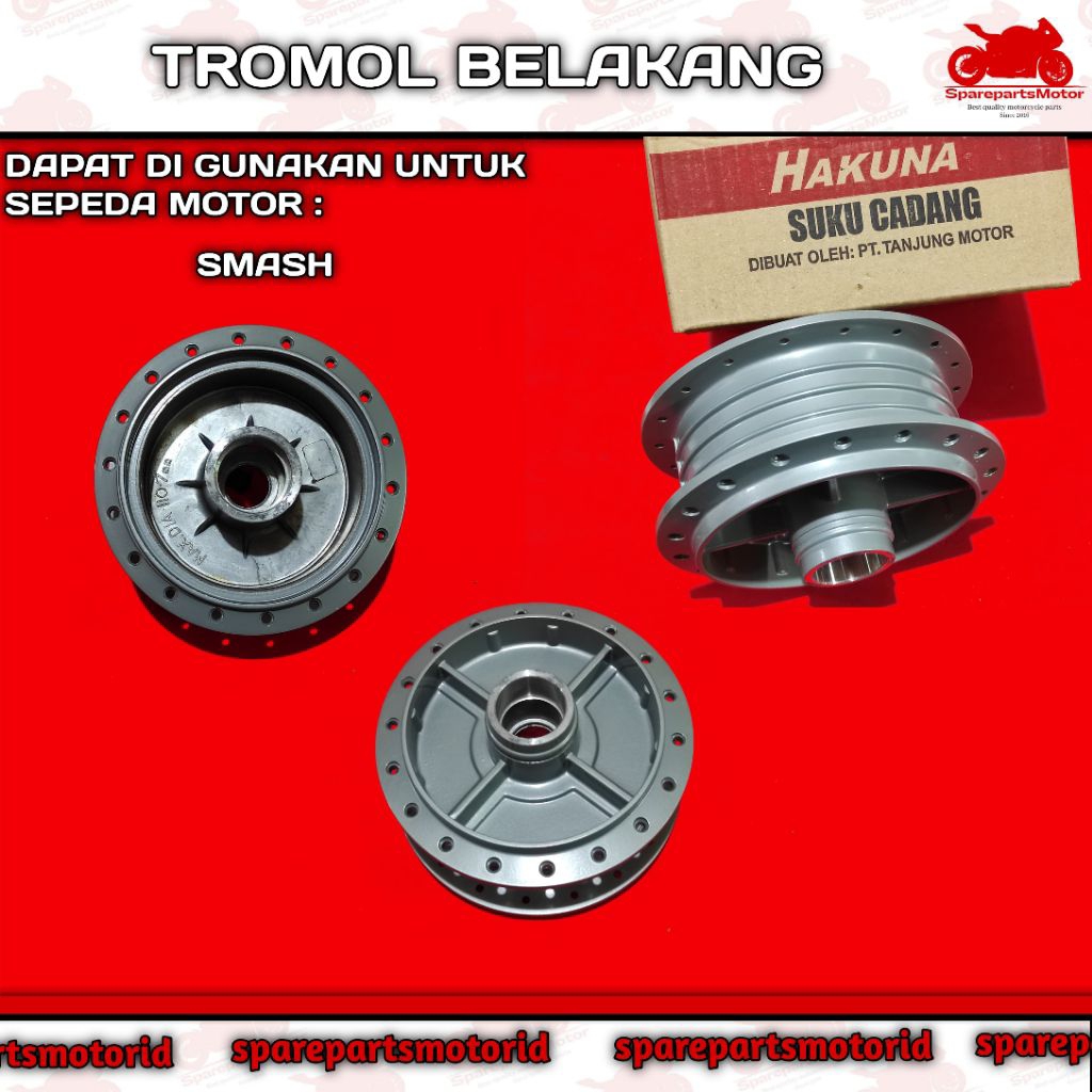TROMOL BELAKANG SEPEDA MOTOR SMASH MERK HAKUNA