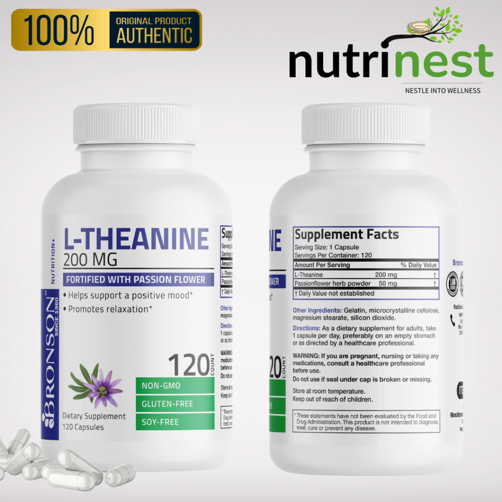 L-Theanine Bronson 200MG - 120 Capsules