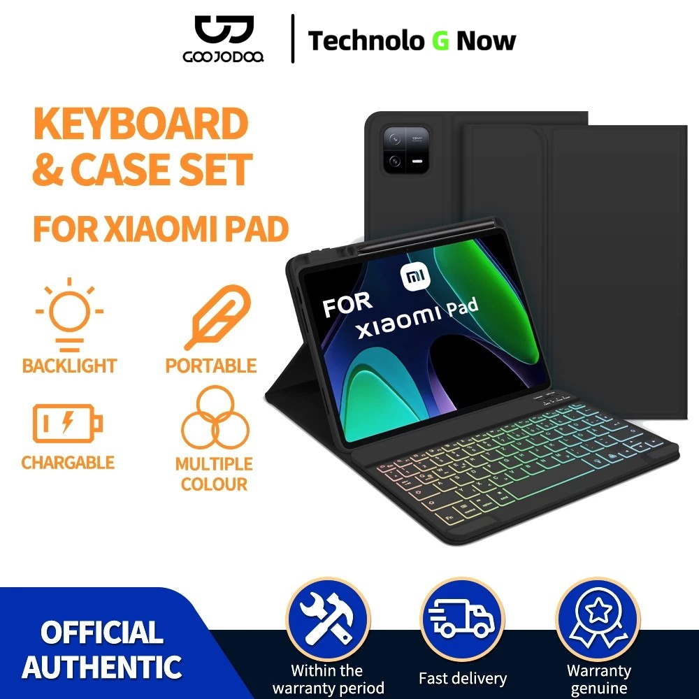 Goojodoq for Xiaomi Pad 7/7 Pro 6/ 6 Pro 5/5 PRO Case with Bluetooth Keyboard casing For Xiaomi Mi P