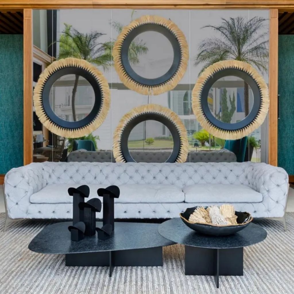 SOFA PANJANG CHESTERFIELD / SOFA KANCING SERIBU / SOFA MEWAH KANCING 1000