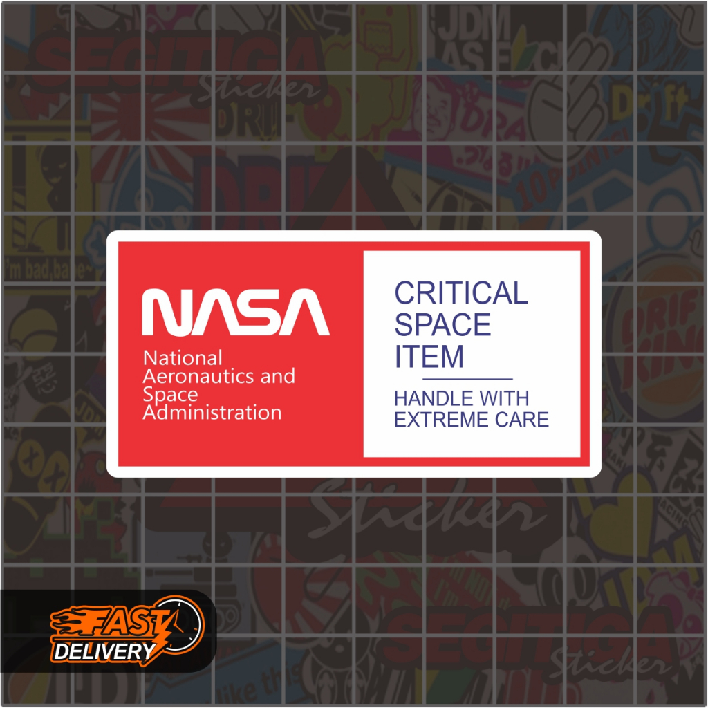 

Sticker Nasa Critical Space Item Ukuran 7 x 3.5 Cm