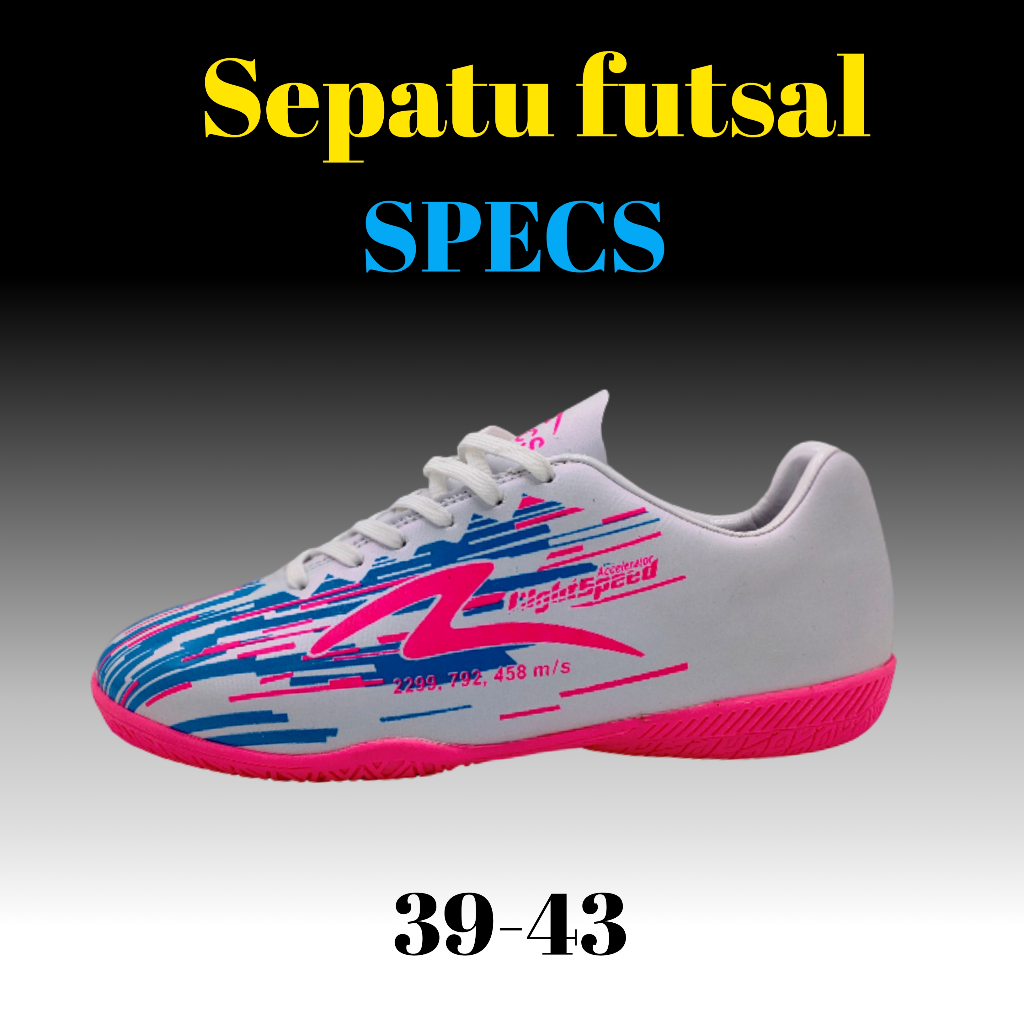 Sepatu Futsal  Pria Anak Dewasa  Specs lightspeed reborn Putih