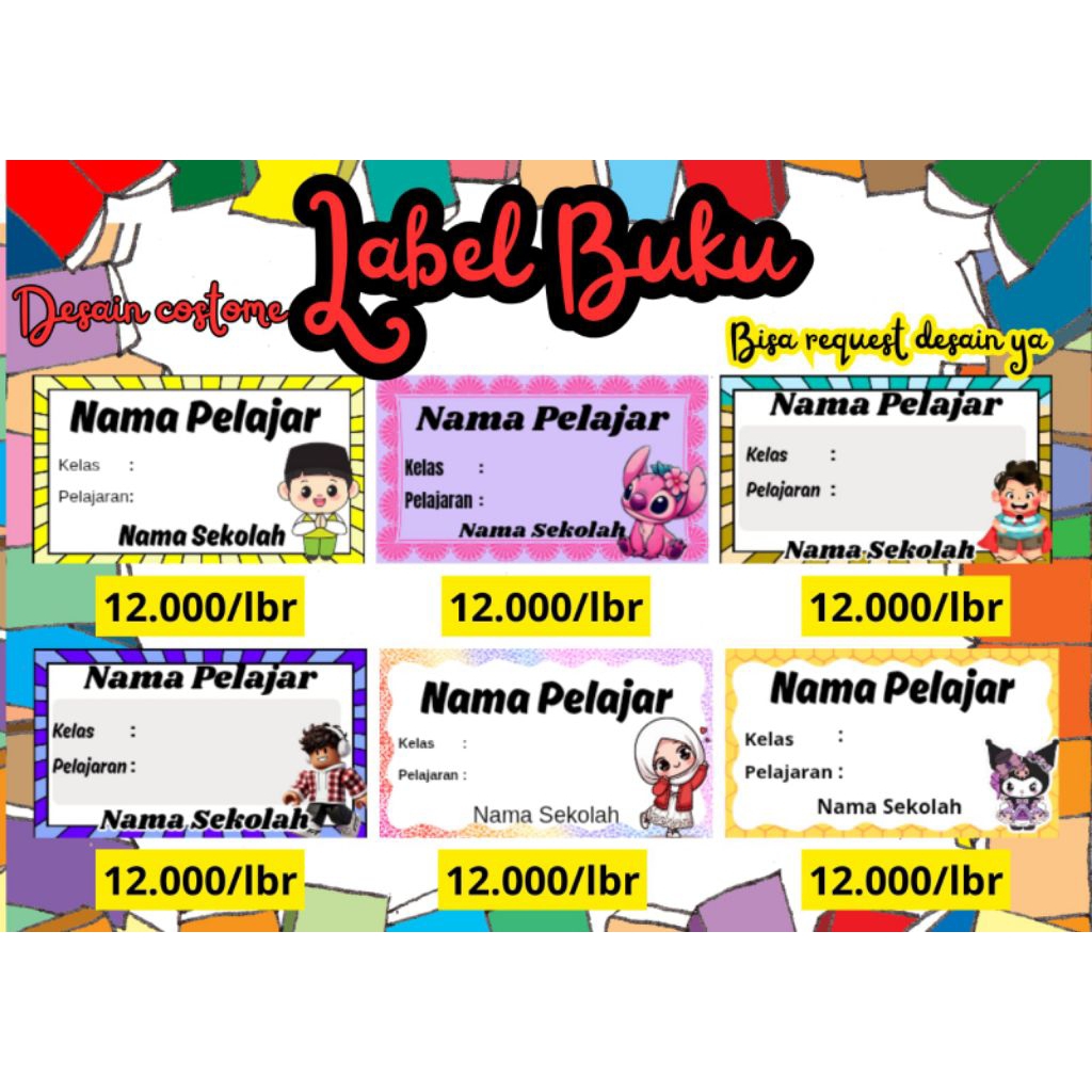 

label Buku