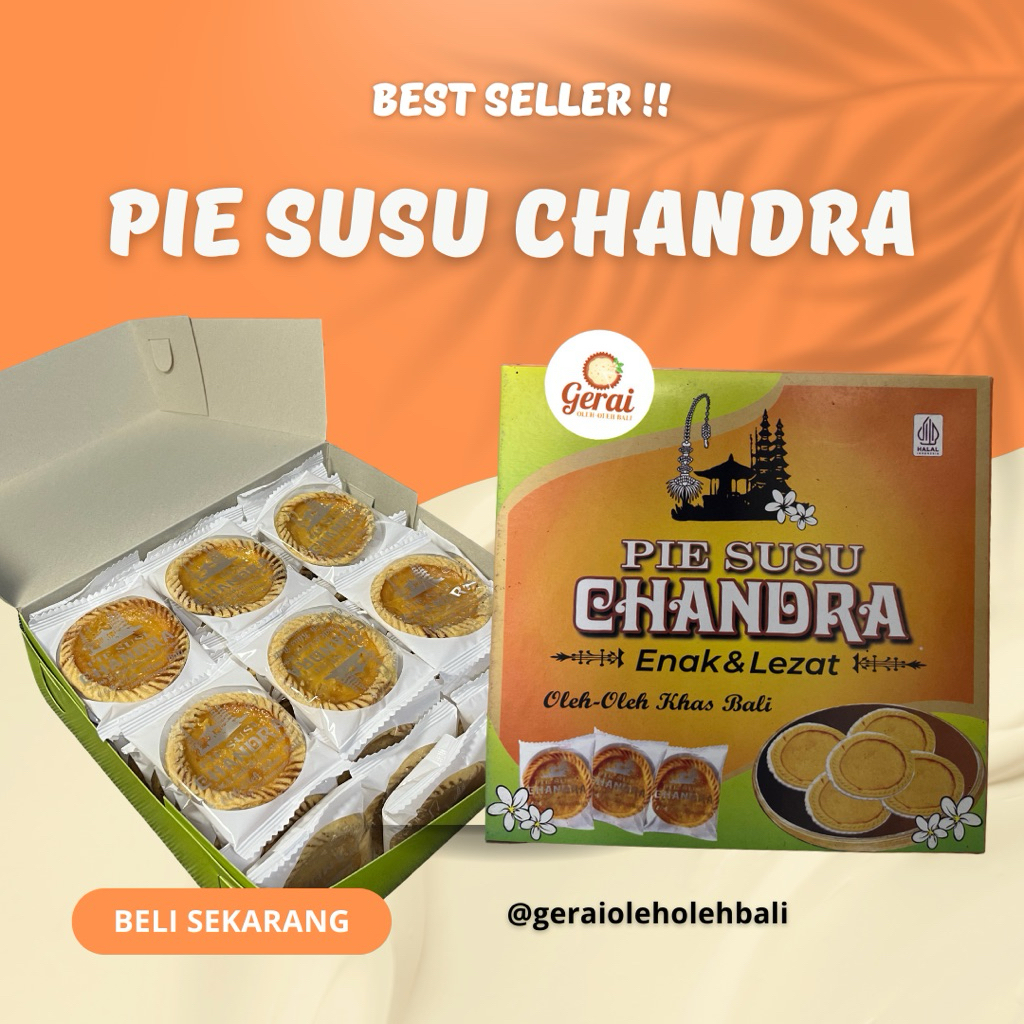 Pie Susu Chandra isian 40 & 50pcs oleh oleh khas Bali asli Original box besar