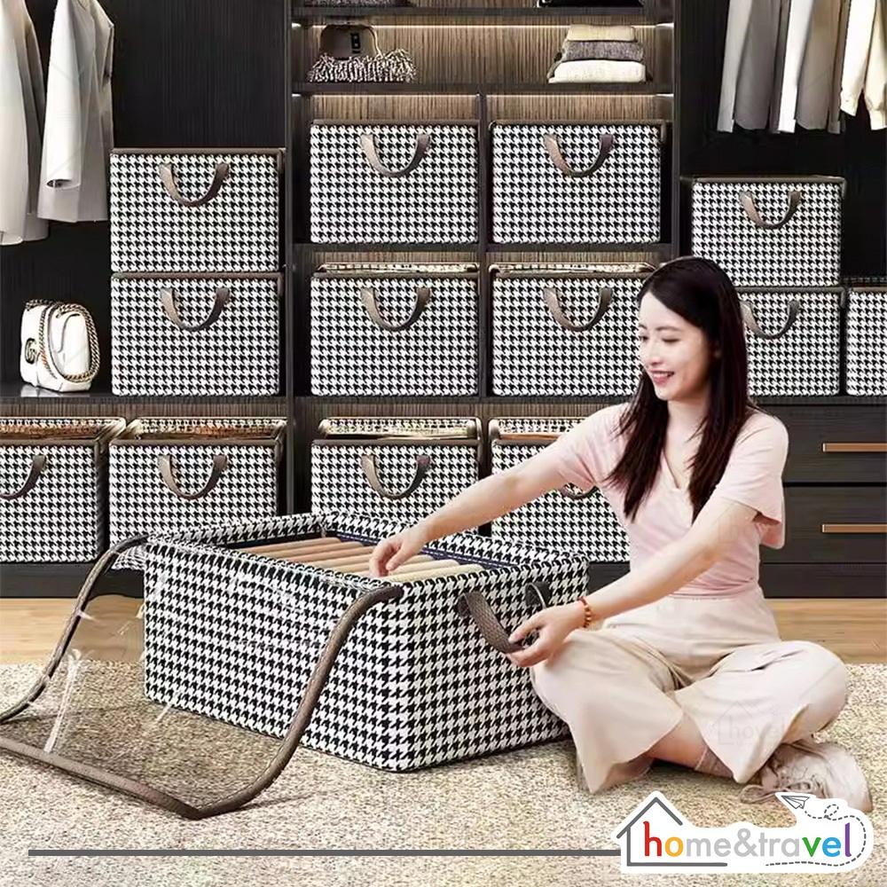 HOVELSHOP Storage Box Organizer Multifungsi Tempat Penyimpanan Baju Pakaian Mainan Selimut Bed Cover