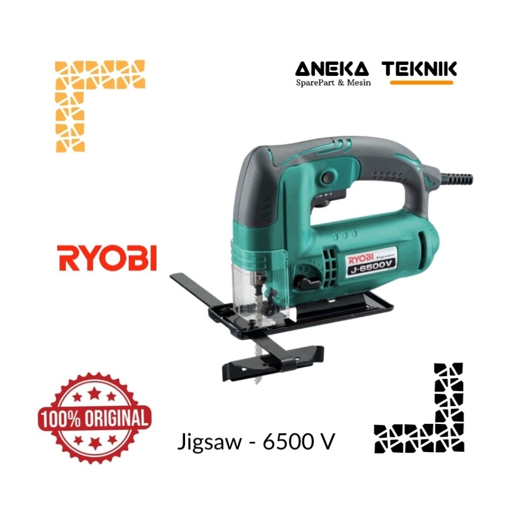 Aneka Teknik - Jigsaw / Mesin Gergaji Listrik Kayu & Besi Ryobi J-6500 V Asli & Berkualitas