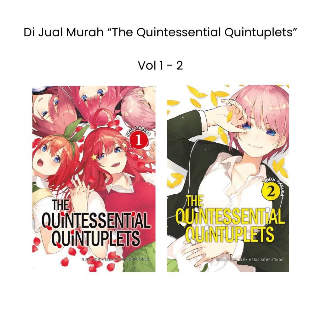 Komik Gotoubun No Hanayome Vol 1 & 2