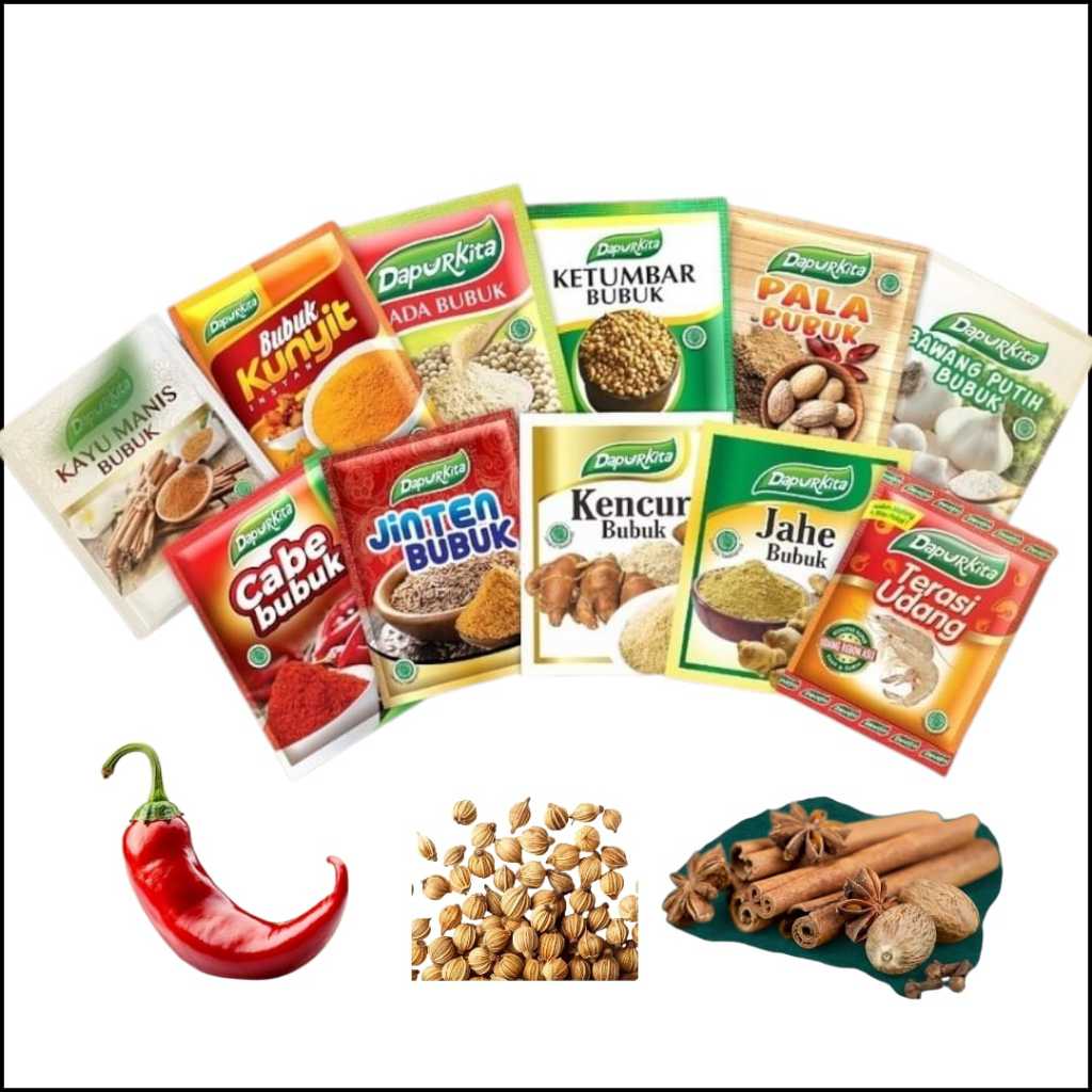 Bumbu Dapur Kering Halus 12 Sachet/ Pack / Rempah Rempah Bumbu Dapur