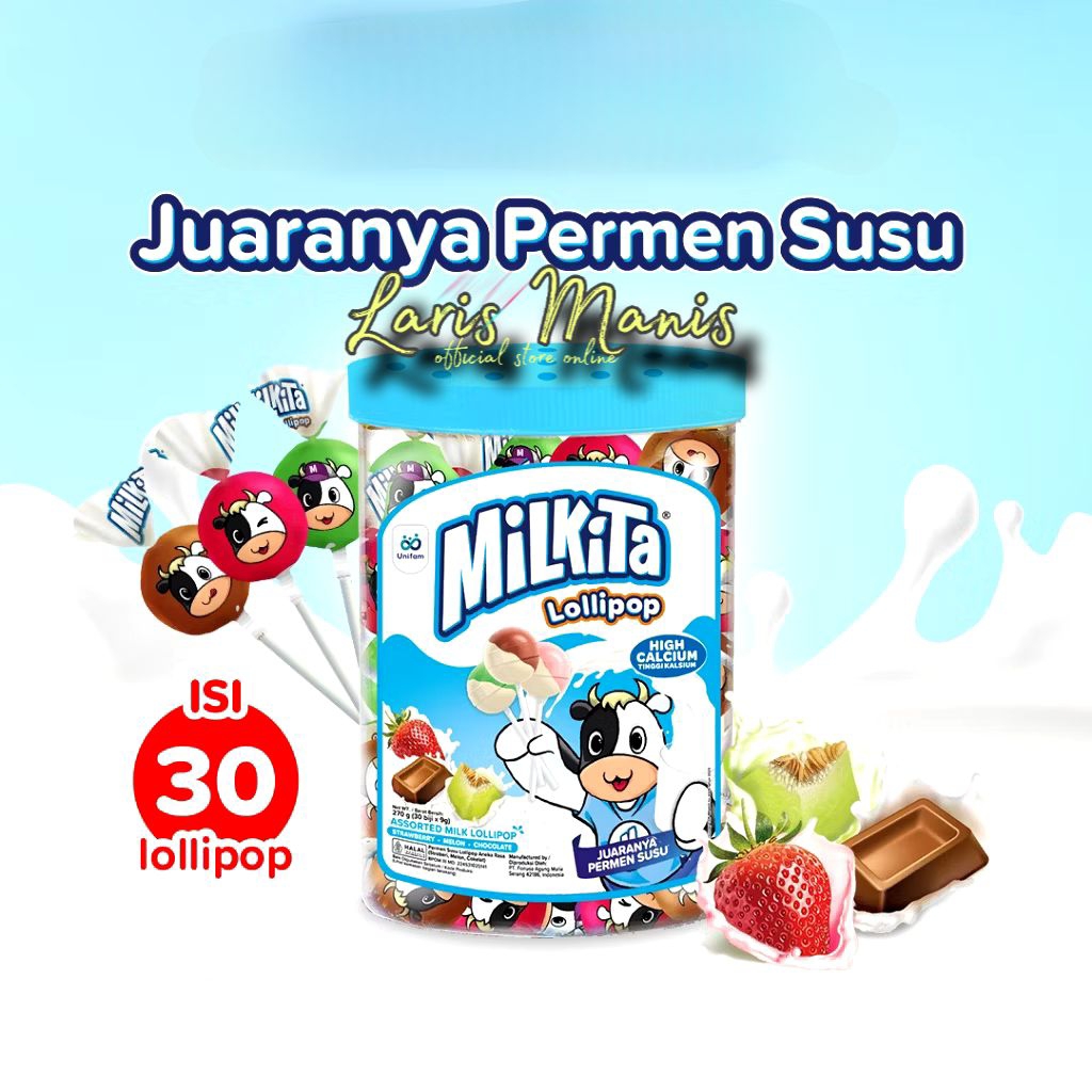 

Permen Milkita Lollipop toples isi 30 pcs