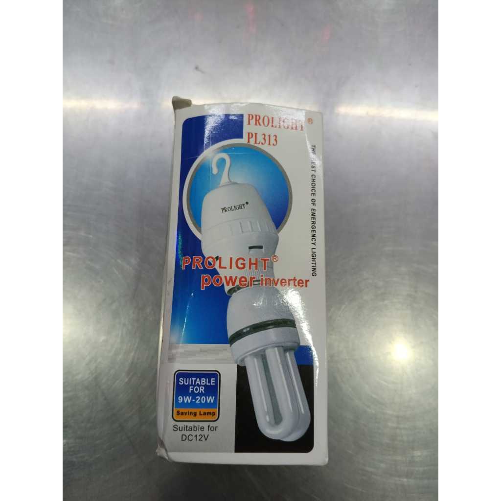 Fitting Inverter 12V Ke 220V Lampu Aki Pengubah DC 12V Ke AC 220V, masimal 20W Lampu - Merk Prolight