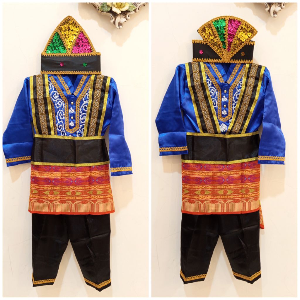 Baju Adat Aceh Tari Saman Premium Anak Laki dan Perempuan Paud TK SD