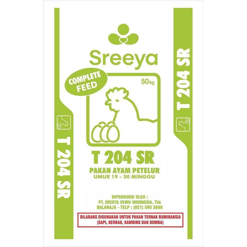 Pakan ayam petelur merek sreeya Kemasan 1/2kg