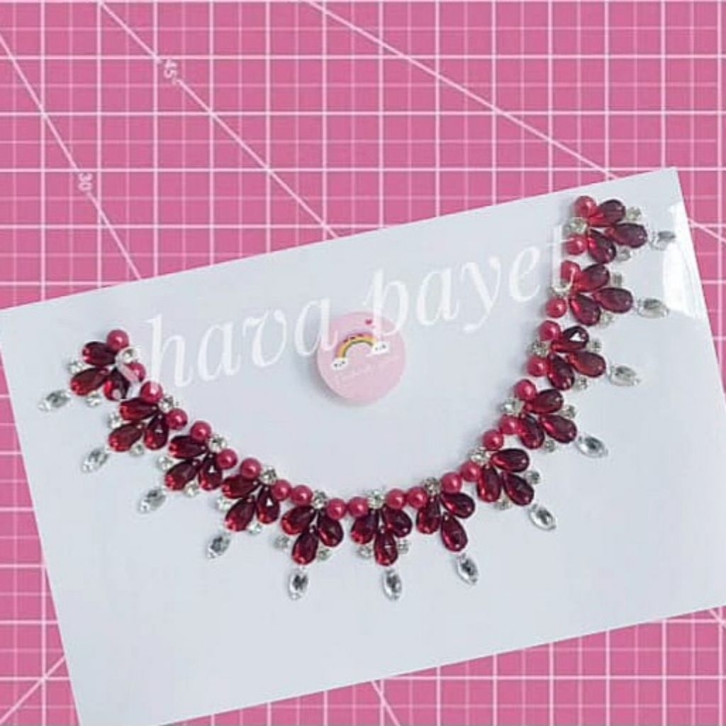 payet rangkai leher mewah 1 set