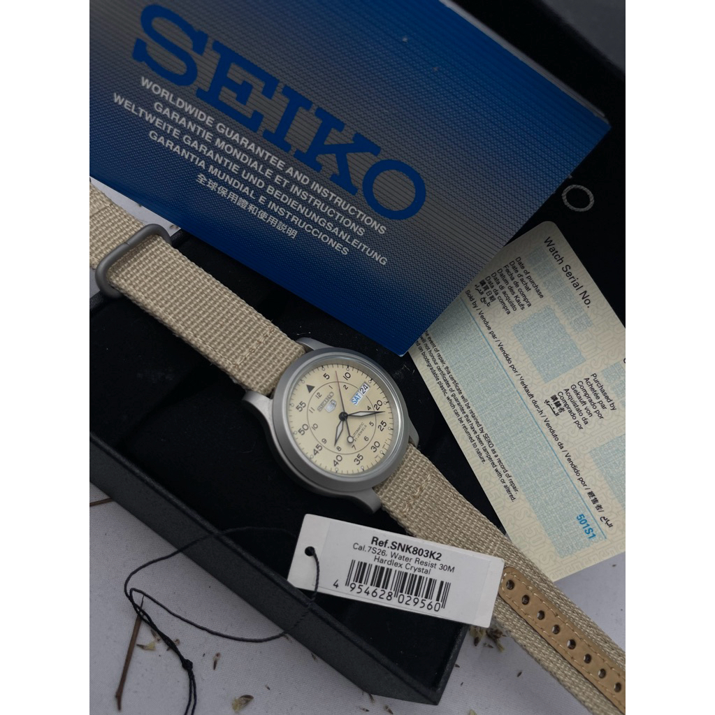 SEIKO 5 SNK803K1 BEIGE EX KOLPRI
