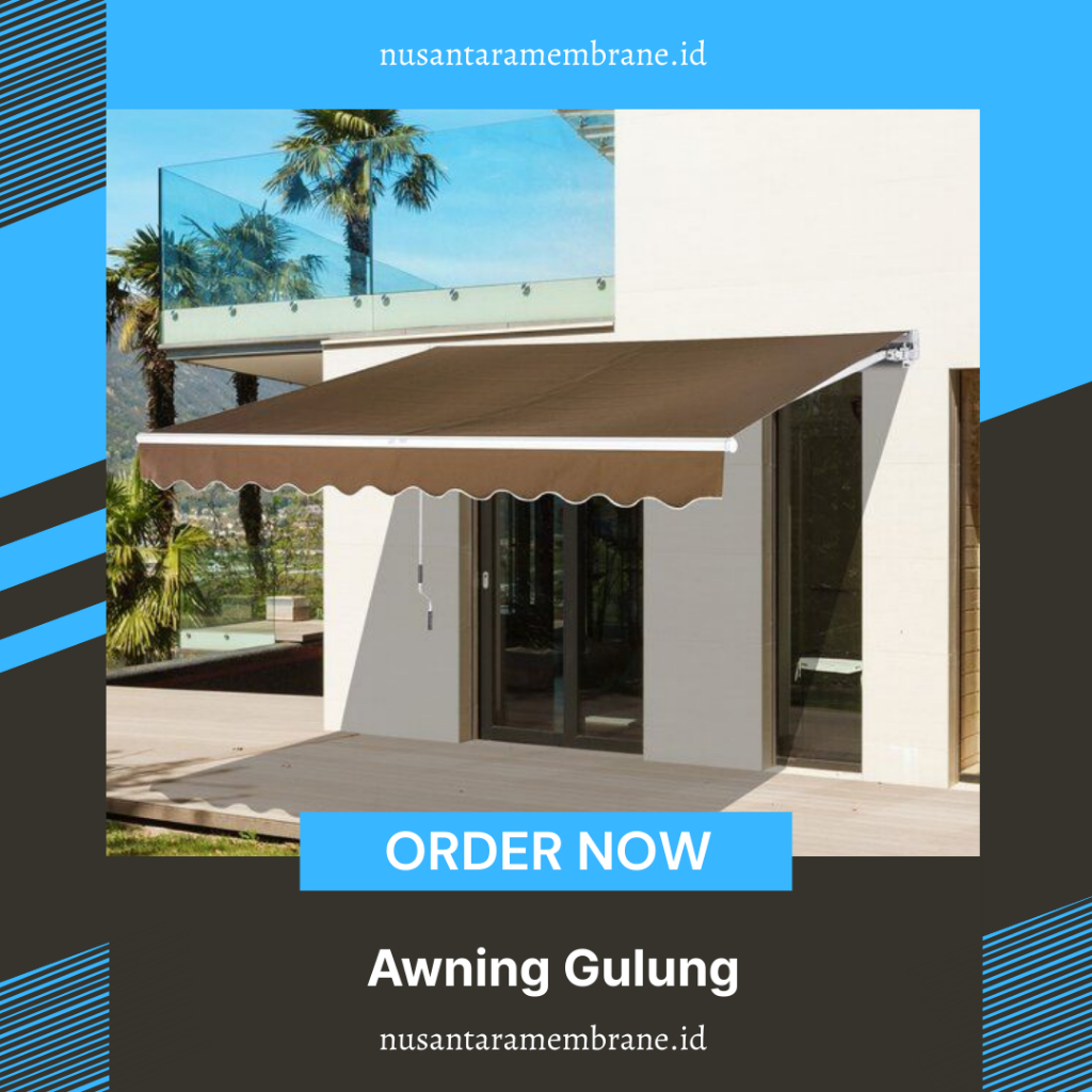 Promo Kanopi Awning Gulung Otomatis & Manual Bergaransi, Canopy Lipat Buka Tutup Murah & Fungsional