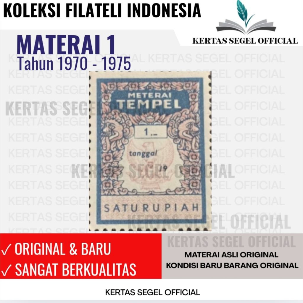 MATERAI 1 RUPIAH TAHUN 1970 1971 1972 1973 1974 1975 ORIGINAL
