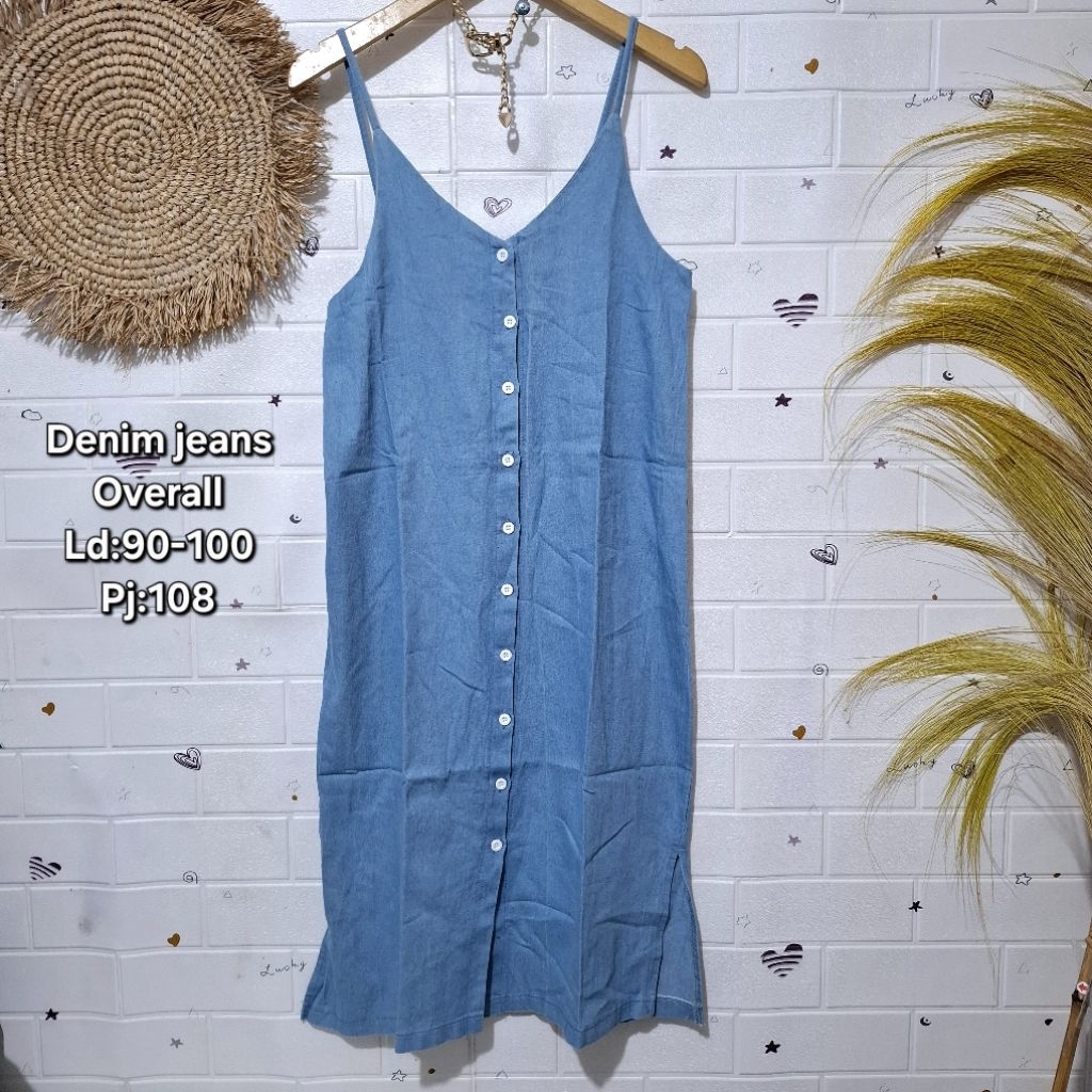 Overall - Dress Kutung/Tali Satu - Inner Dress Tanpa Lengan - Outer Dress Premium