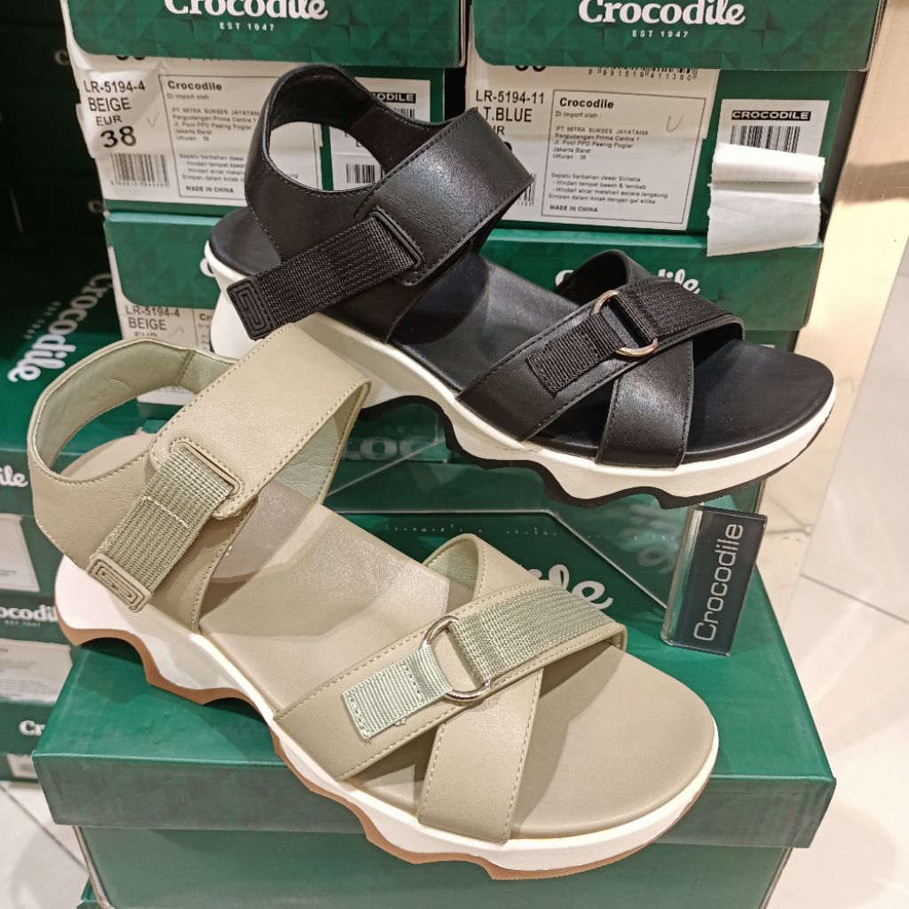 sepatu sandal wanita sol 5cm CROCODILE original matahari