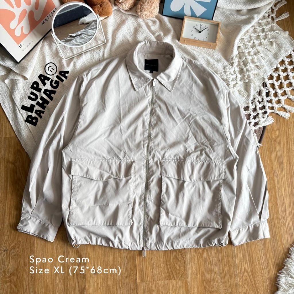 SPAO Cream 2 Pocket Casual Work Jaket size XL | 100% Original