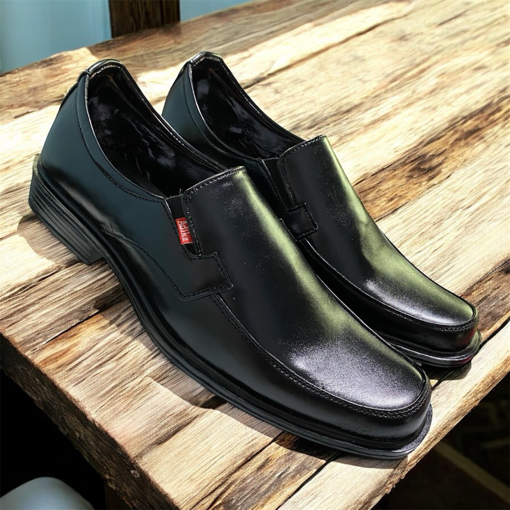 Sepatu Pantofel Pria Dewasa-Sepatu Formal Kulit ECO-01 Size Jumbo 39-46.