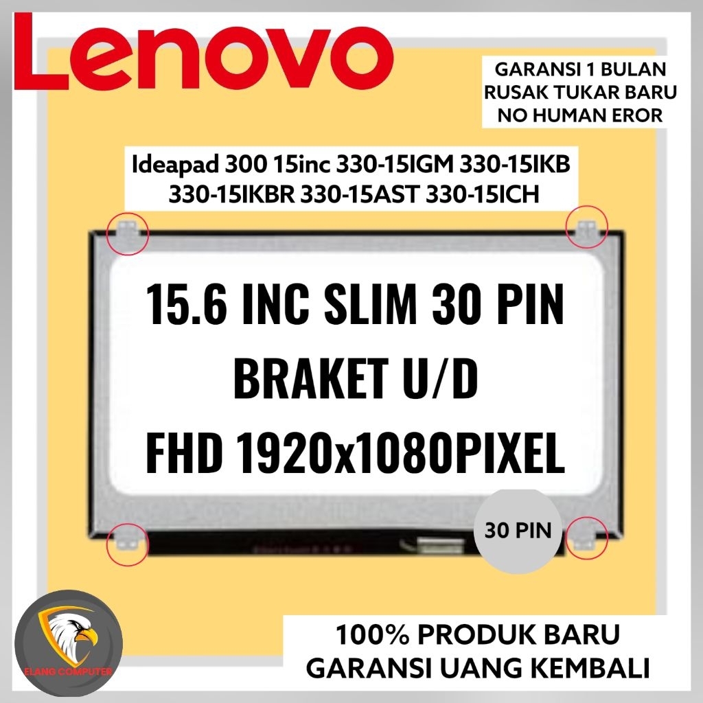LCD LED Lenovo Ideapad 330 15 inch, 330-15IGM 330-15IKB 330-15IKBR 330-15AST 330-15ICH