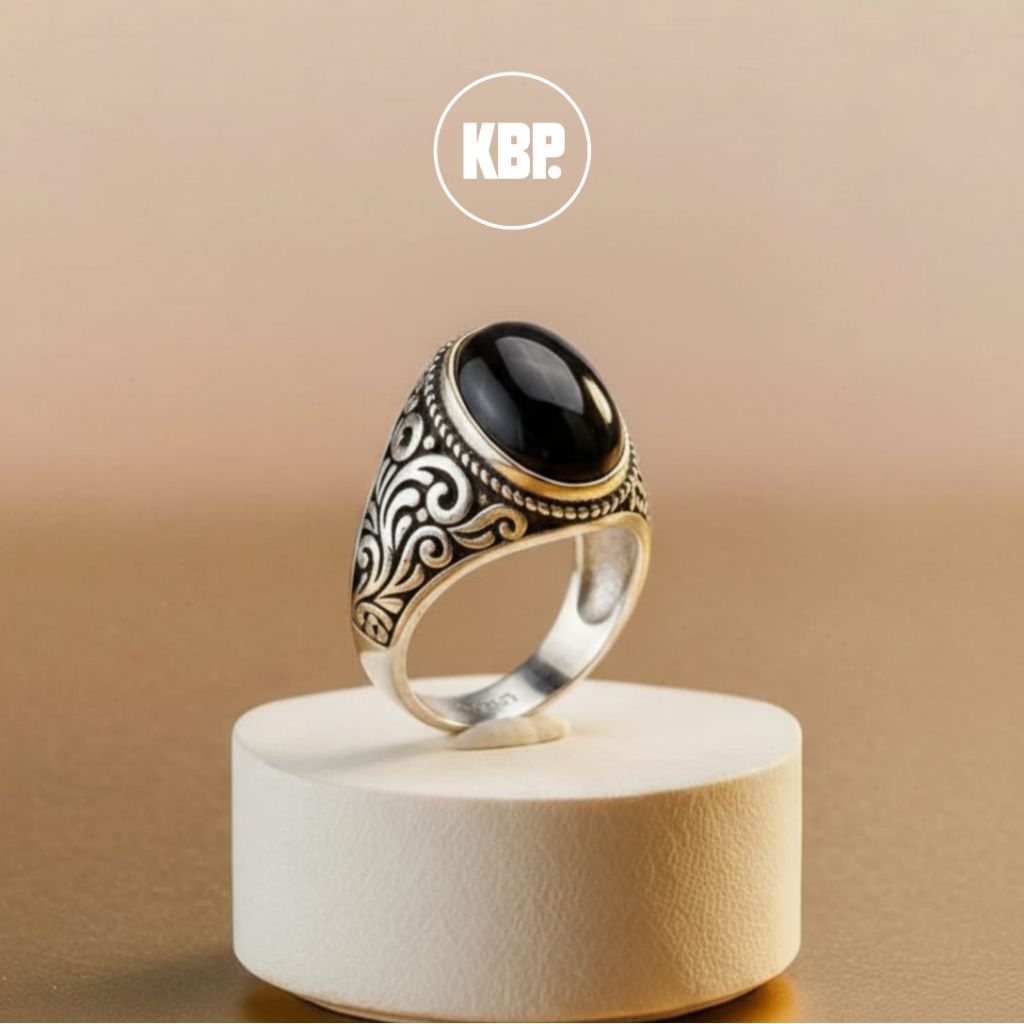 CINCIN BATU AKIK HITAM - PRIA