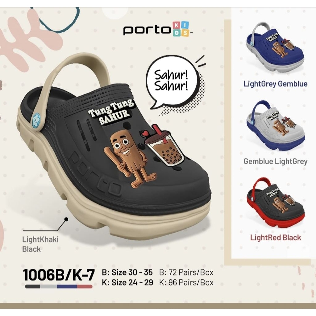 Sandal Anak Porto 1006K-7 Ringan Anti Slip